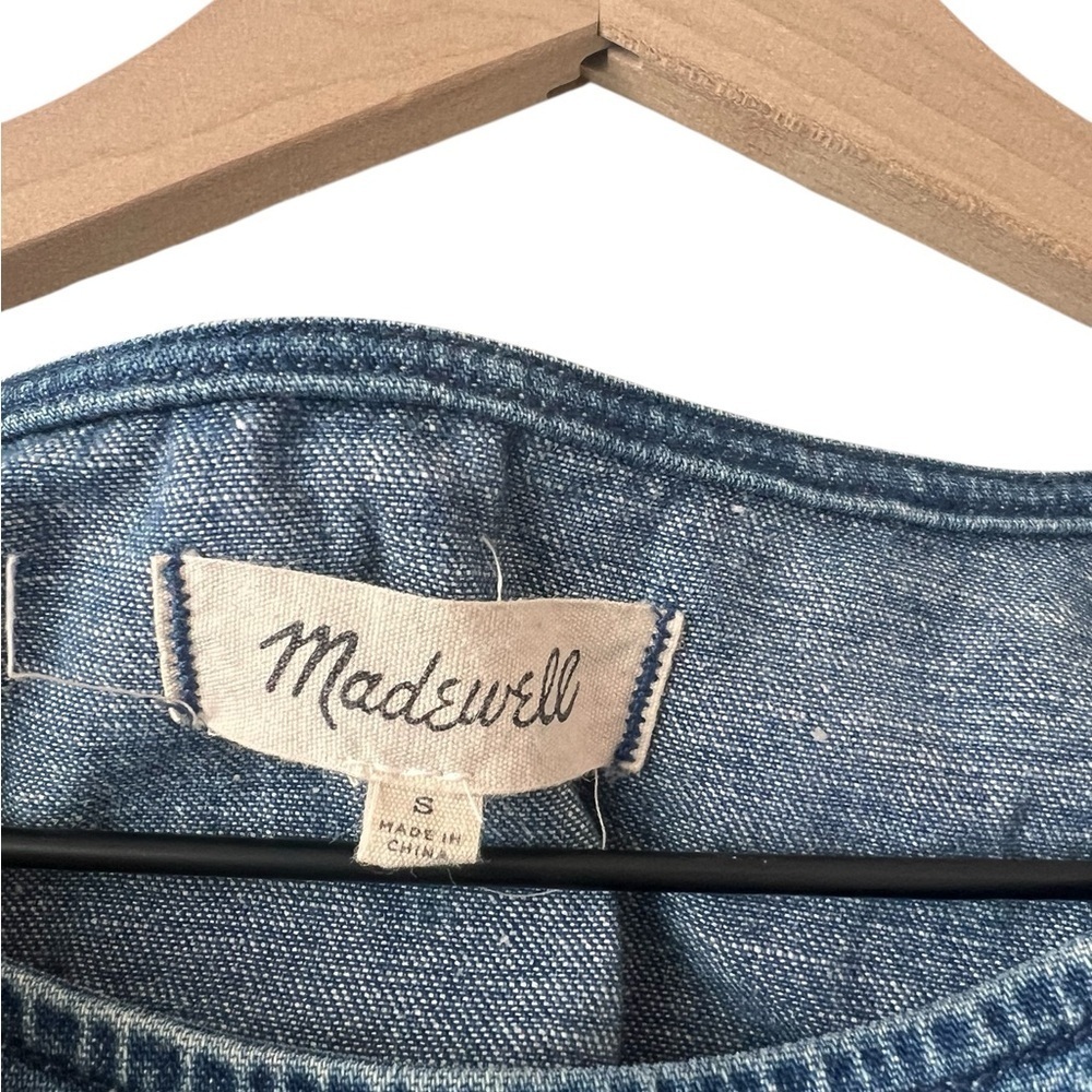 Madewell Blue Denim Short Sleeve Dress Size S - Picture 7 of 11